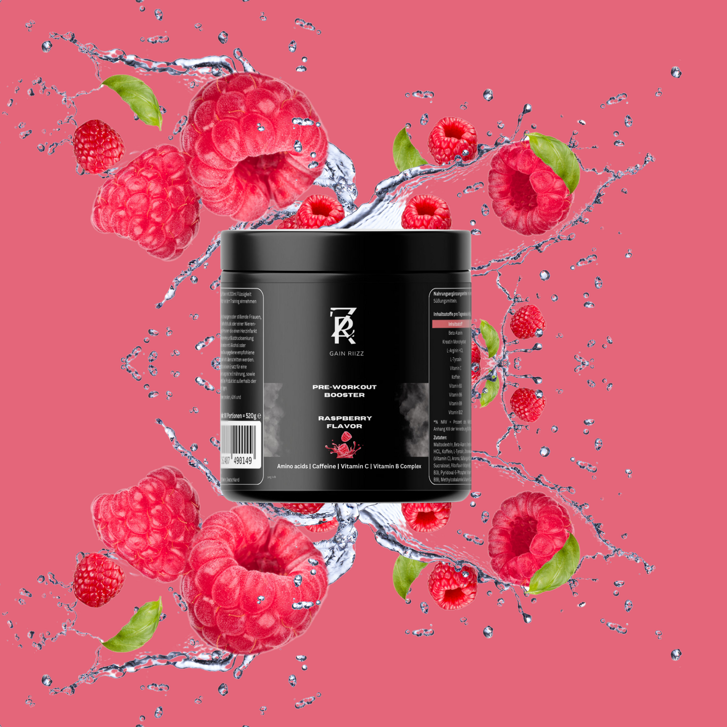 PRE-WORKOUT BOOSTER - FLAVOR: RASPBERRY