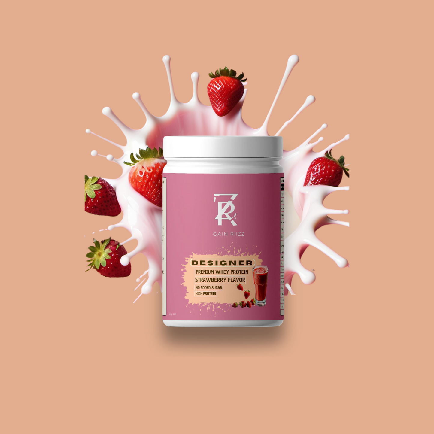 DESIGNER
PREMIUM WHEY PROTEIN-
STRAWBERRY FLAVOR